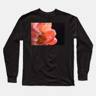 Peach Peony Macro Long Sleeve T-Shirt